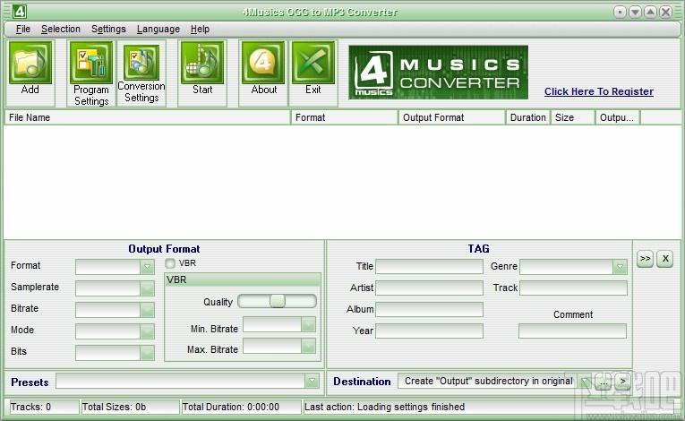 4Musics OGG to MP3 Converter下载,OGG转MP3转换器