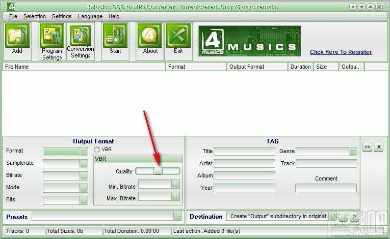 4Musics OGG to MP3 Converter下载,OGG转MP3转换器