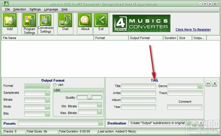 4Musics OGG to MP3 Converter下载,OGG转MP3转换器