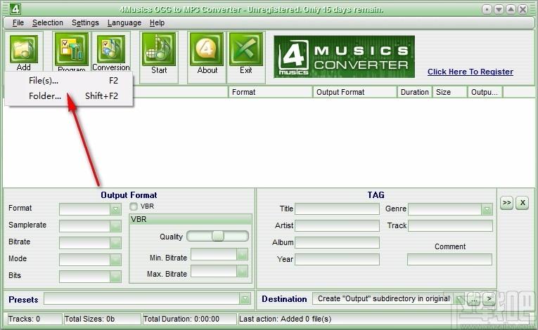 4Musics OGG to MP3 Converter下载,OGG转MP3转换器